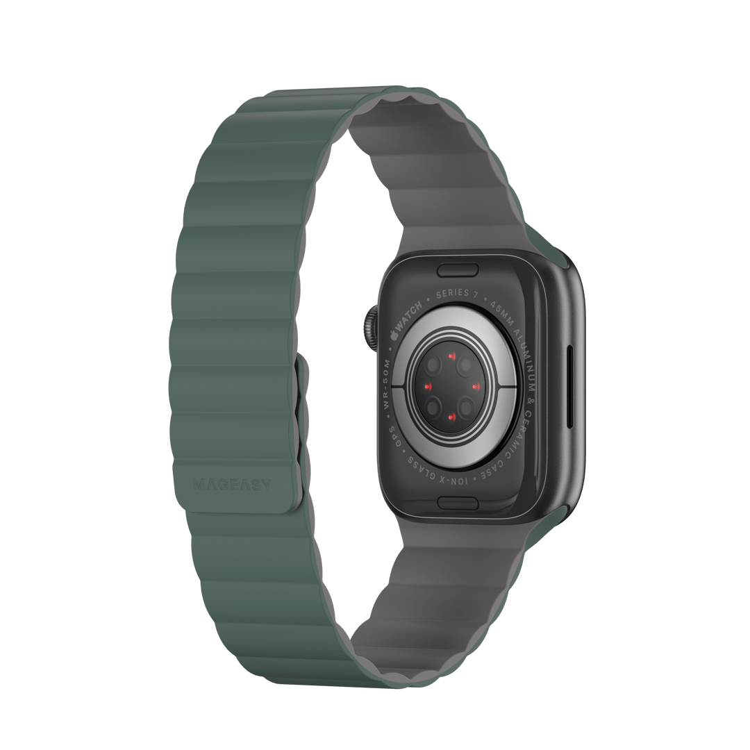 Accesorio mageasy pulsera silicone magnetic apple watch 38 / 40 / 41 mm verde pino - TOP MOVIL
