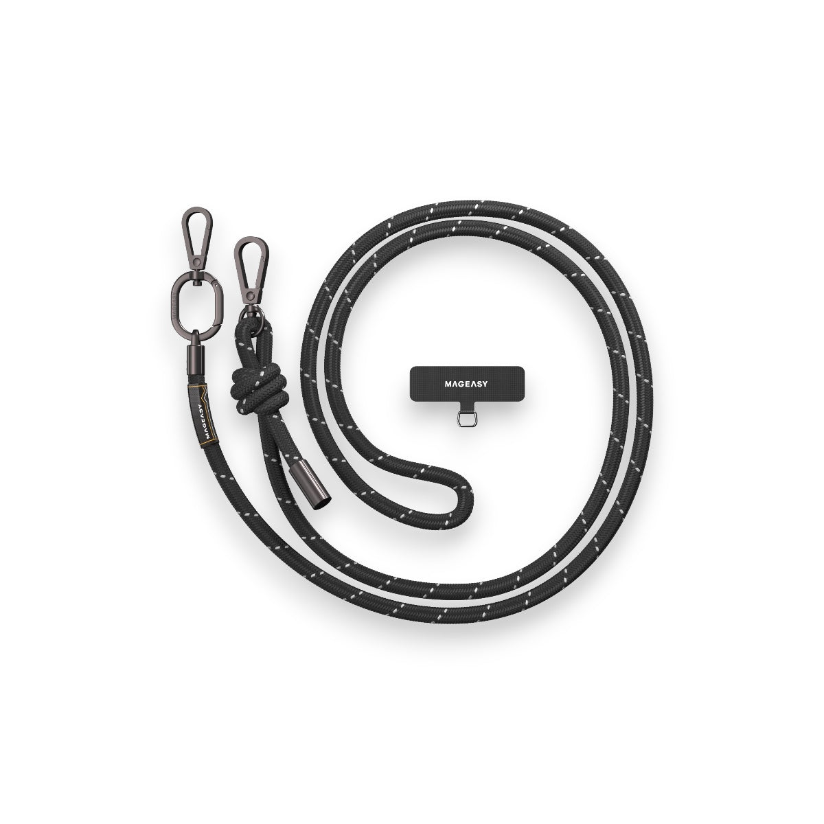 Accesorio switcheasy strap 8.3 mm para cualquier celular ( reflective black ) color negro - TOP MOVIL