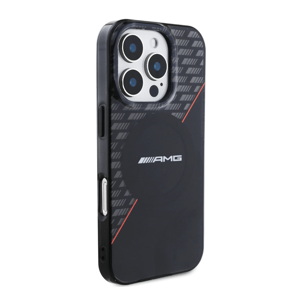 Amg magsafe case double layer black&red iphone 16 - TOP MOVIL