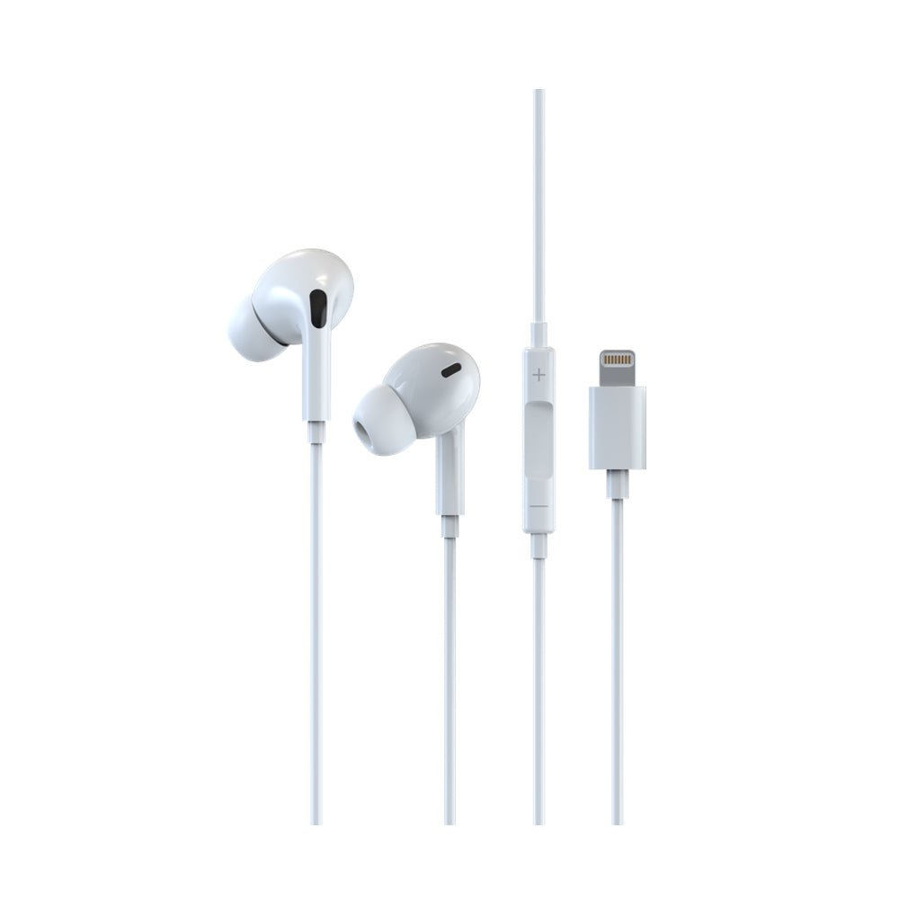 Audifonos Devia Lightning Smart Series Stereo Earphone Con Cable (Em032) Color Blanco - TOP MOVIL