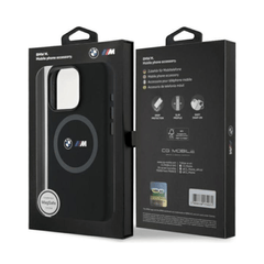 BMW hc m magsafe silicone printed ring black iphone 16 pro - TOP MOVIL
