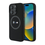 BMW hc m magsafe silicone printed ring black iphone 16 pro - TOP MOVIL