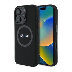 BMW hc m magsafe silicone printed ring black iphone 16 pro - TOP MOVIL