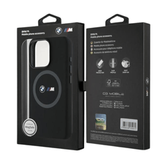 BMW hc m magsafe silicone printed ring black iphone 16 pro max - TOP MOVIL