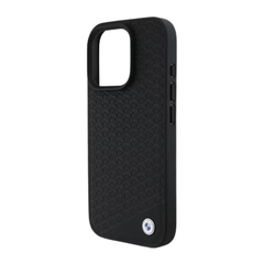 BMW hc sign magsafe leather diamond metal logo black iphone 16 pro max - TOP MOVIL