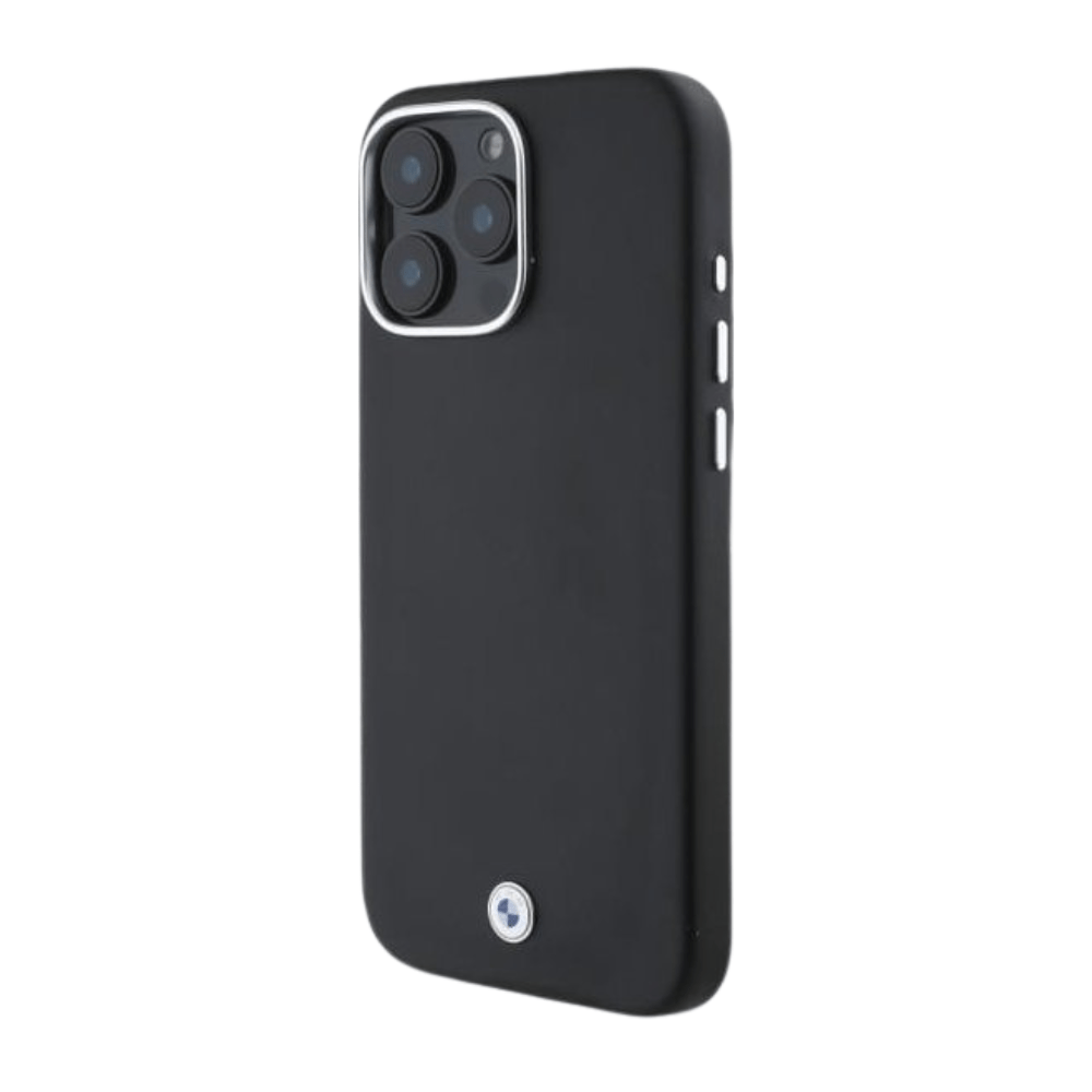 BMW hc sign magsafe pu full wrapped metal black iphone 16 pro max - TOP MOVIL