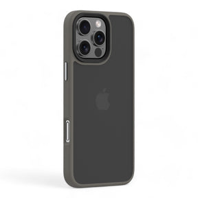 Estuche devia skin iphone 16 plus pino series shockproof case color gris oscuro