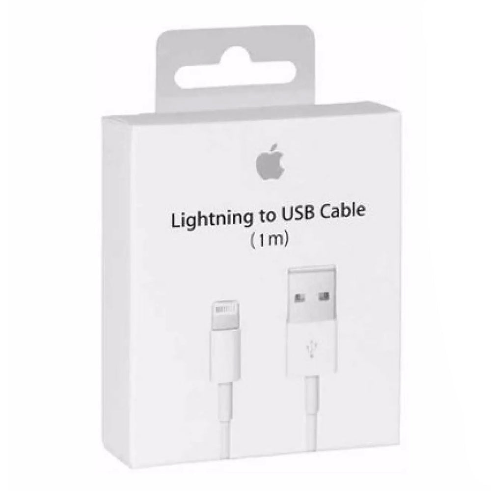 Cable apple lightning original para iphone 5 / 6 / 8 / x / xs / 11 / 12 / 13 color blanco - TOP MOVIL