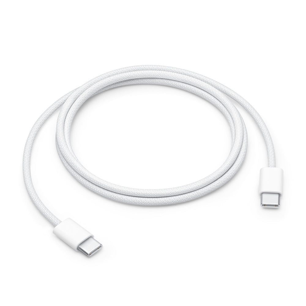 Cable apple tipo c trenzando 60w 1 metro largo color blanco - TOP MOVIL