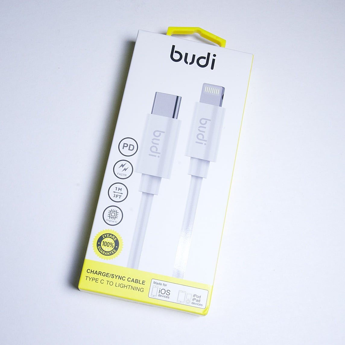 Cable budi adaptador de tipo c a lightning ultra rapido - TOP MOVIL