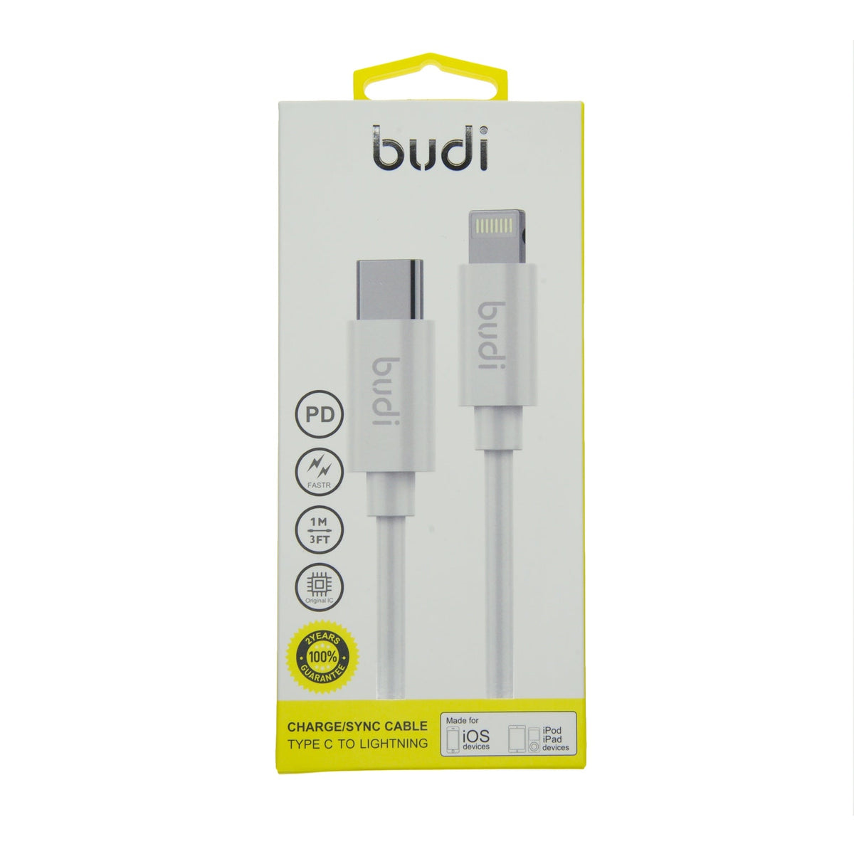 Cable budi adaptador de tipo c a lightning ultra rapido - TOP MOVIL