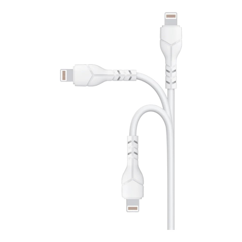 Cable devia usb devia lightning kintone series economico ec406 color blanco - TOP MOVIL