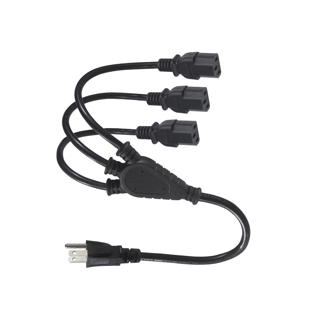 Cable Generico Pared Extension 3 Conectores Color Negro - TOP MOVIL