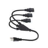 Cable Generico Pared Extension 3 Conectores Color Negro - TOP MOVIL (B2C)