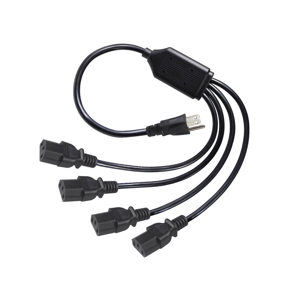 Cable Generico Pared Extension 4 Conectores Color Negro - TOP MOVIL