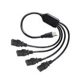 Cable Generico Pared Extension 4 Conectores Color Negro - TOP MOVIL (B2C)