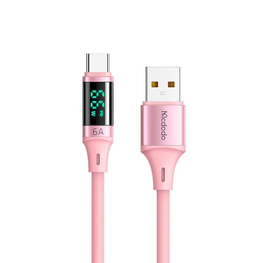 Cable mcdodo adaptador usb a lightning 1.2m pd digital hd rosado - TOP MOVIL