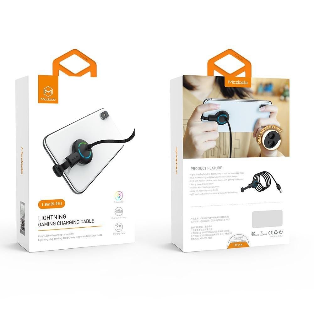 Cable mcdodo gaming ca 5951 lighting 1.5m datode carga de sincronizacion - TOP MOVIL