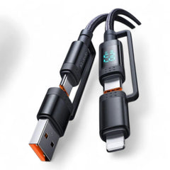 Cable mcdodo usb ca - 1990 mcdodo 4 en 1 charging cable + led watt display color negro - TOP MOVIL