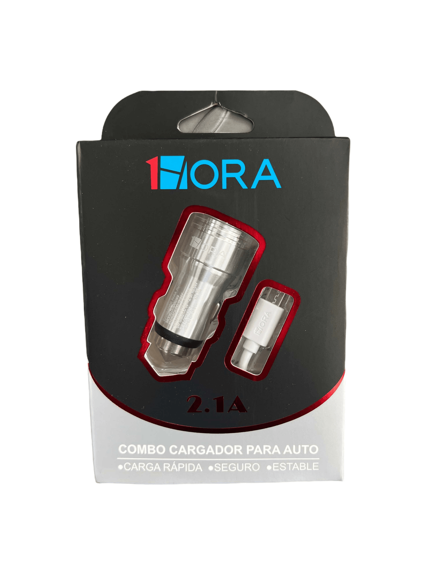 Cargador 1hora carro de con micro usb v8 para color gris - TOP MOVIL