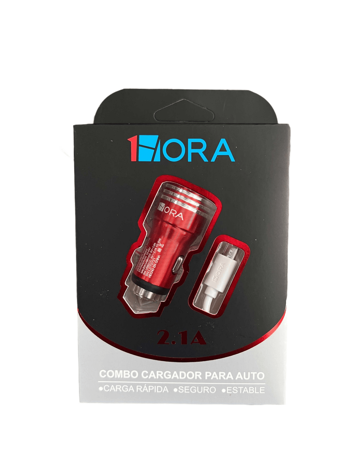 Cargador 1hora carro de con micro usb v8 para color rojo - TOP MOVIL