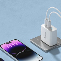 Cargador devia carga rapida extreme speed series pd 45w 2c color blanco - TOP MOVIL