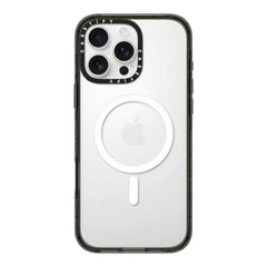 Casetify impact con magsafe iphone 15 plus color transparente con marco negro - TOP MOVIL