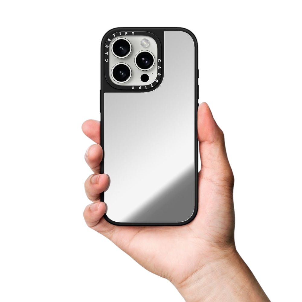 Casetify mirror marco negro iphone 14 pro max color gris - TOP MOVIL