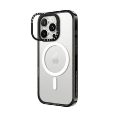 Casetify ring stand con magsafe marco negro iphone 15 pro max color transparente - TOP MOVIL