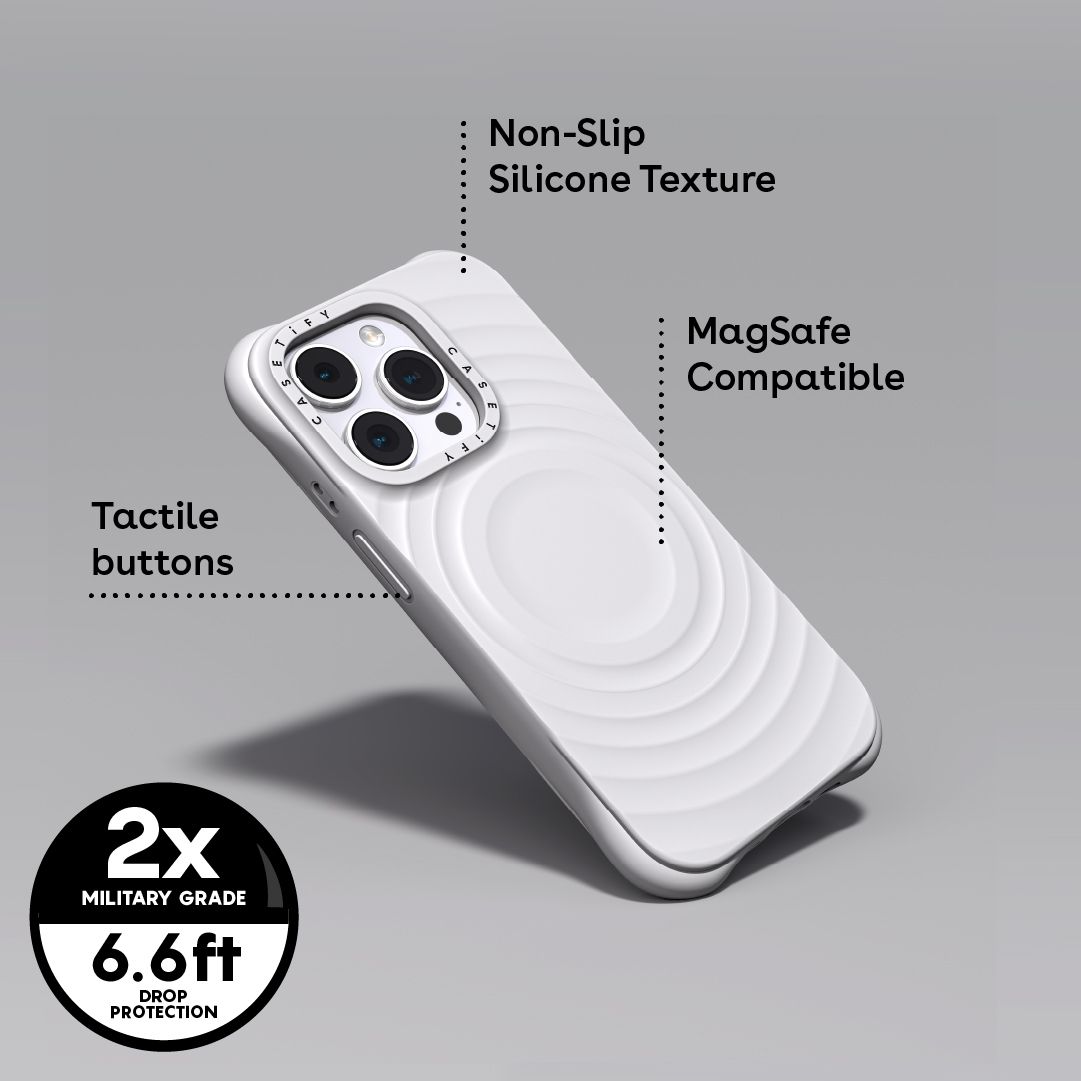 Casetify ripple iphone 16 plus color blanco - TOP MOVIL