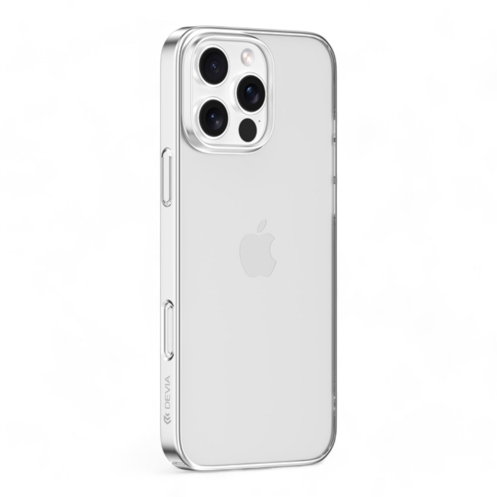 Estuche devia skin iphone 16 pro glimmer series case(pc) color gris