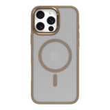 Comma iPhone 16 Pro Joy Elegant Metal Bracket Magnetic Anti - shock Case color desert titanium - TOP MOVIL