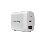 Cp switcheasy powerbuddy 30w fast charging wall charger 1usb a & 1usb c white - TOP MOVIL