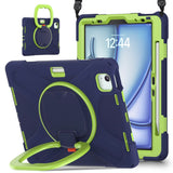 Estuche pirate b series modelo ipad air 11 2024 color azul marino  / verde con strap