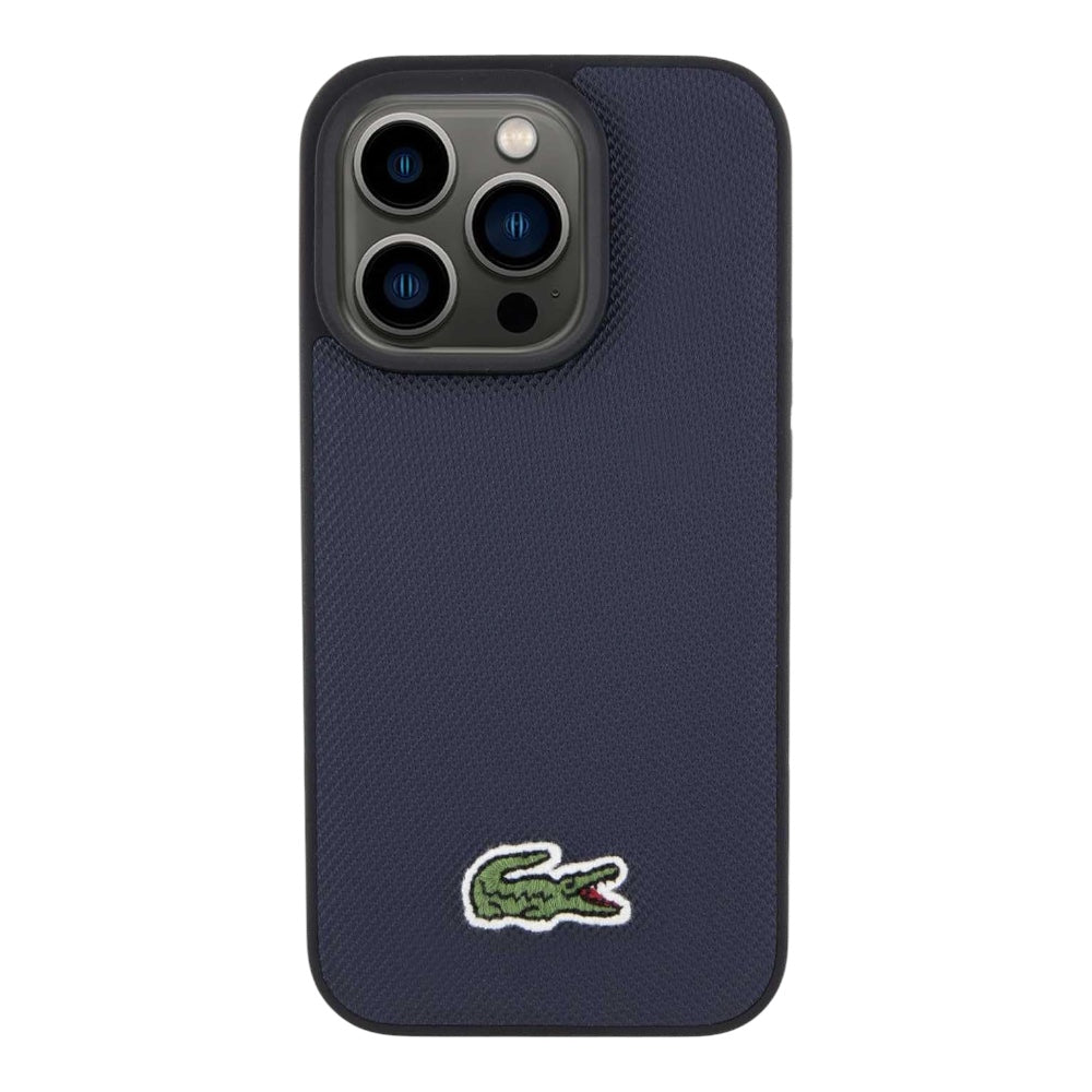 Estuche lacoste skin iphone 16 pro max hardcase magsafe color azul