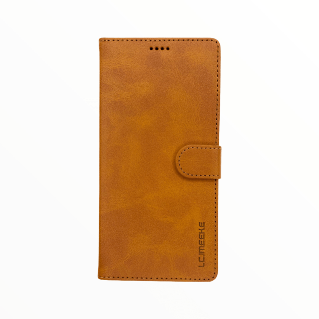 Estuche carteras lc imeeke folio libreta con porta tarjeta apple iphone 12 pro max color cafe - TOP MOVIL