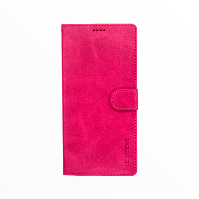 Estuche carteras lc imeeke folio libreta con porta tarjeta apple iphone xs max color rosado - TOP MOVIL