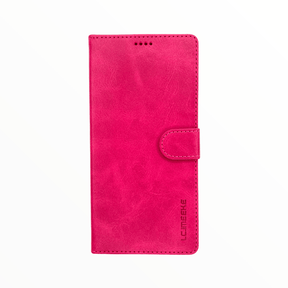 estuche carteras lc imeeke folio libreta con porta tarjeta apple iphone xs max color rosado - TOP MOVIL