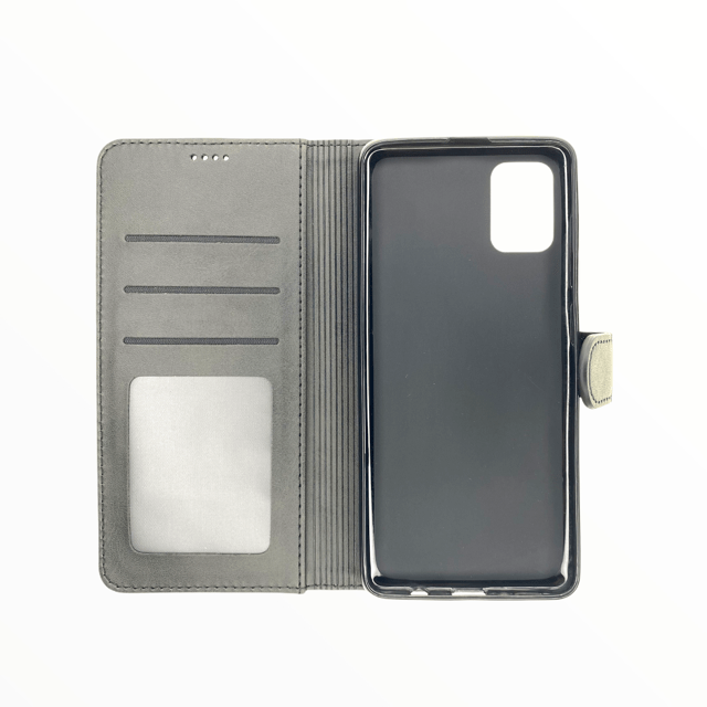 Estuche carteras lc imeeke folio libreta con porta tarjeta samsung a41 color gris - TOP MOVIL