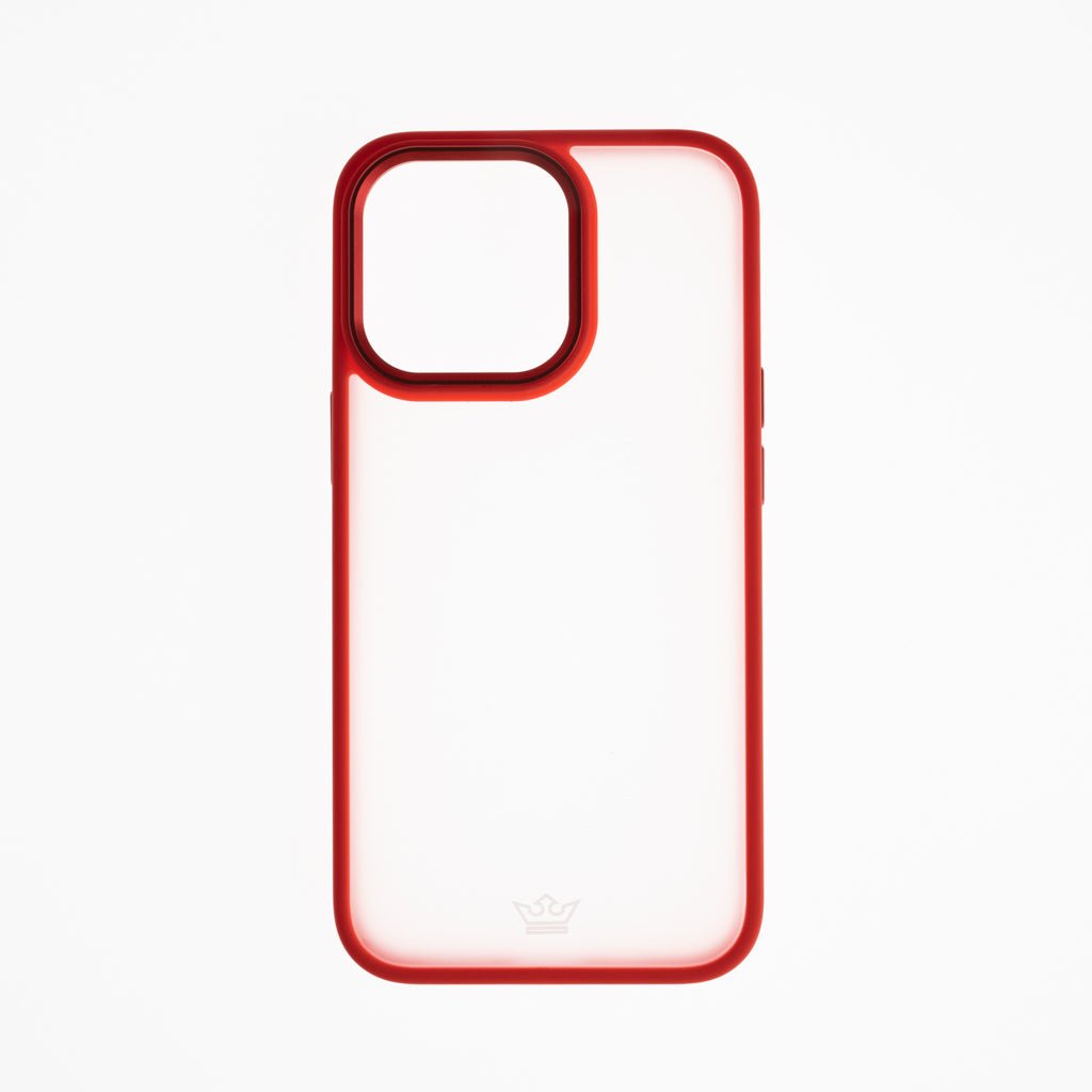 estuche clasico el rey mate marco de apple iphone 12 pro max color rojo - TOP MOVIL