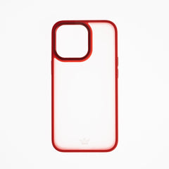 Estuche clasico el rey mate marco de apple iphone 12 pro max color rojo - TOP MOVIL
