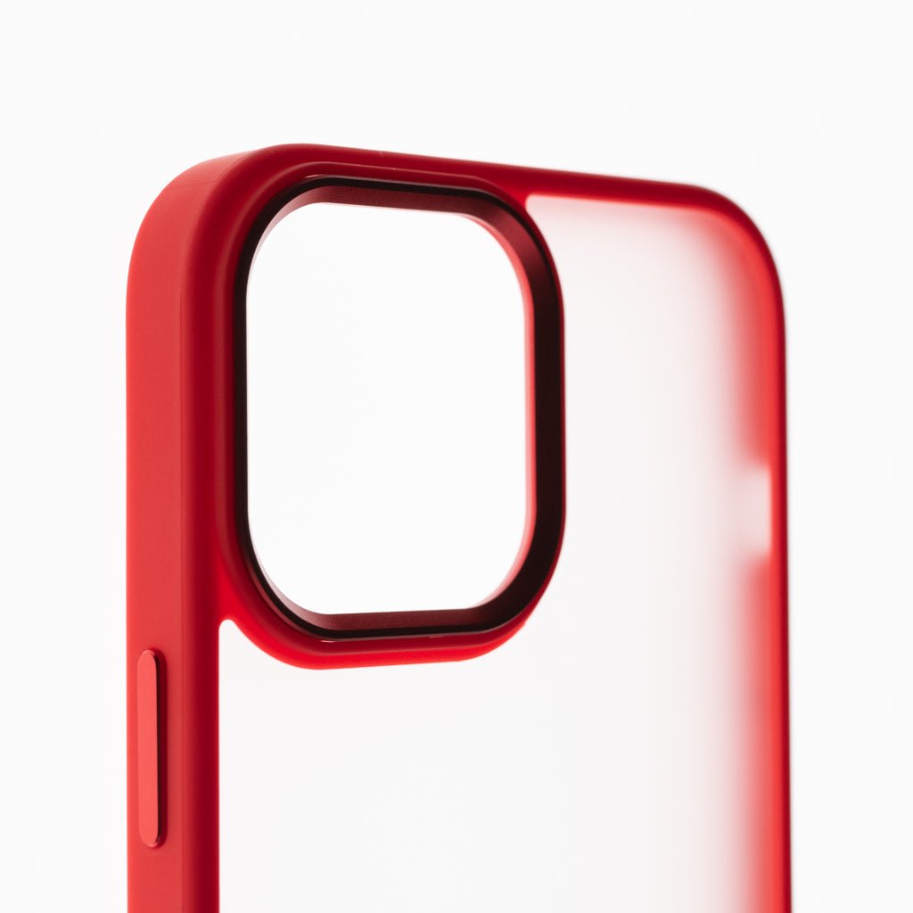 Estuche clasico el rey mate marco de apple iphone 12 pro max color rojo - TOP MOVIL
