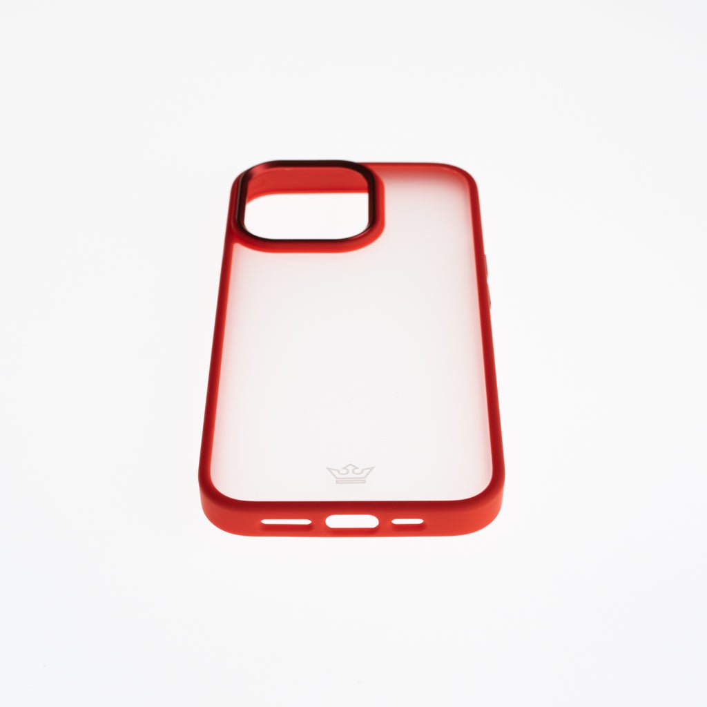 Estuche clasico el rey mate marco de apple iphone 12 pro max color rojo - TOP MOVIL