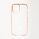Estuche clasico spigen transparente marco apple iphone 12 pro max color rosado / transparente - TOP MOVIL