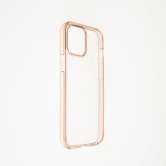 Estuche clasico spigen transparente marco apple iphone 12 pro max color rosado / transparente - TOP MOVIL