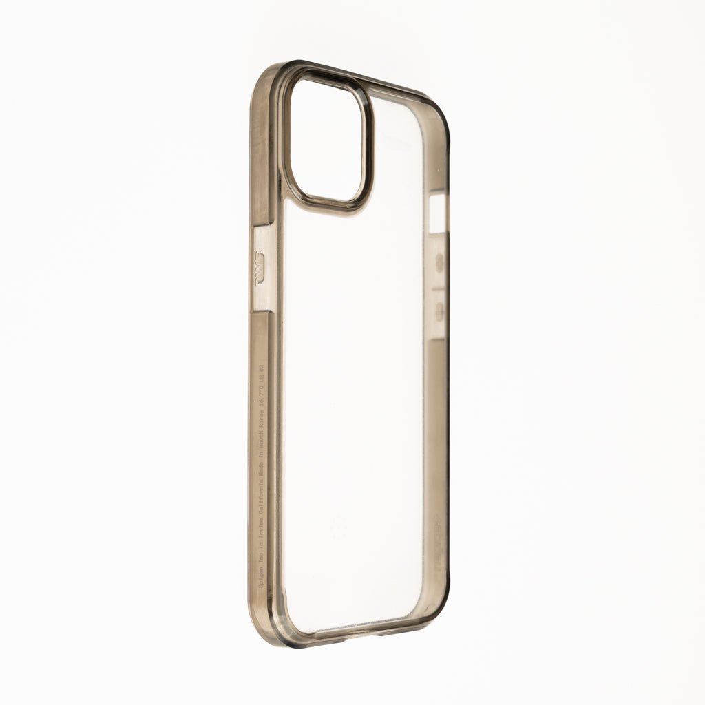 estuche clasico spigen transparente marco apple iphone 13 color gris / transparente - TOP MOVIL