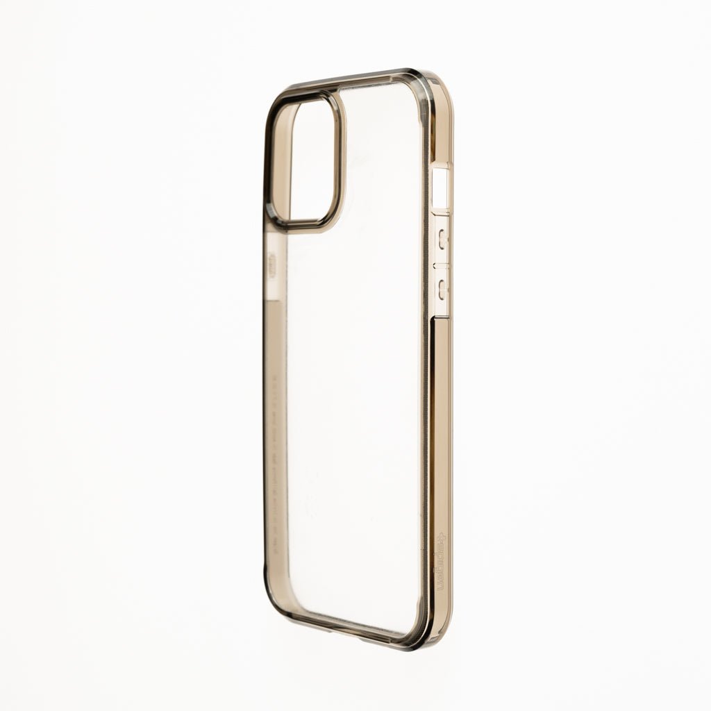 estuche clasico spigen transparente marco apple iphone 13 pro color gris / transparente - TOP MOVIL