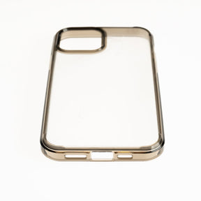 estuche clasico spigen transparente marco apple iphone 13 pro color gris / transparente - TOP MOVIL