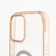 Estuche clasico spigen transparente marco apple iphone 13 pro color rosado / transparente - TOP MOVIL