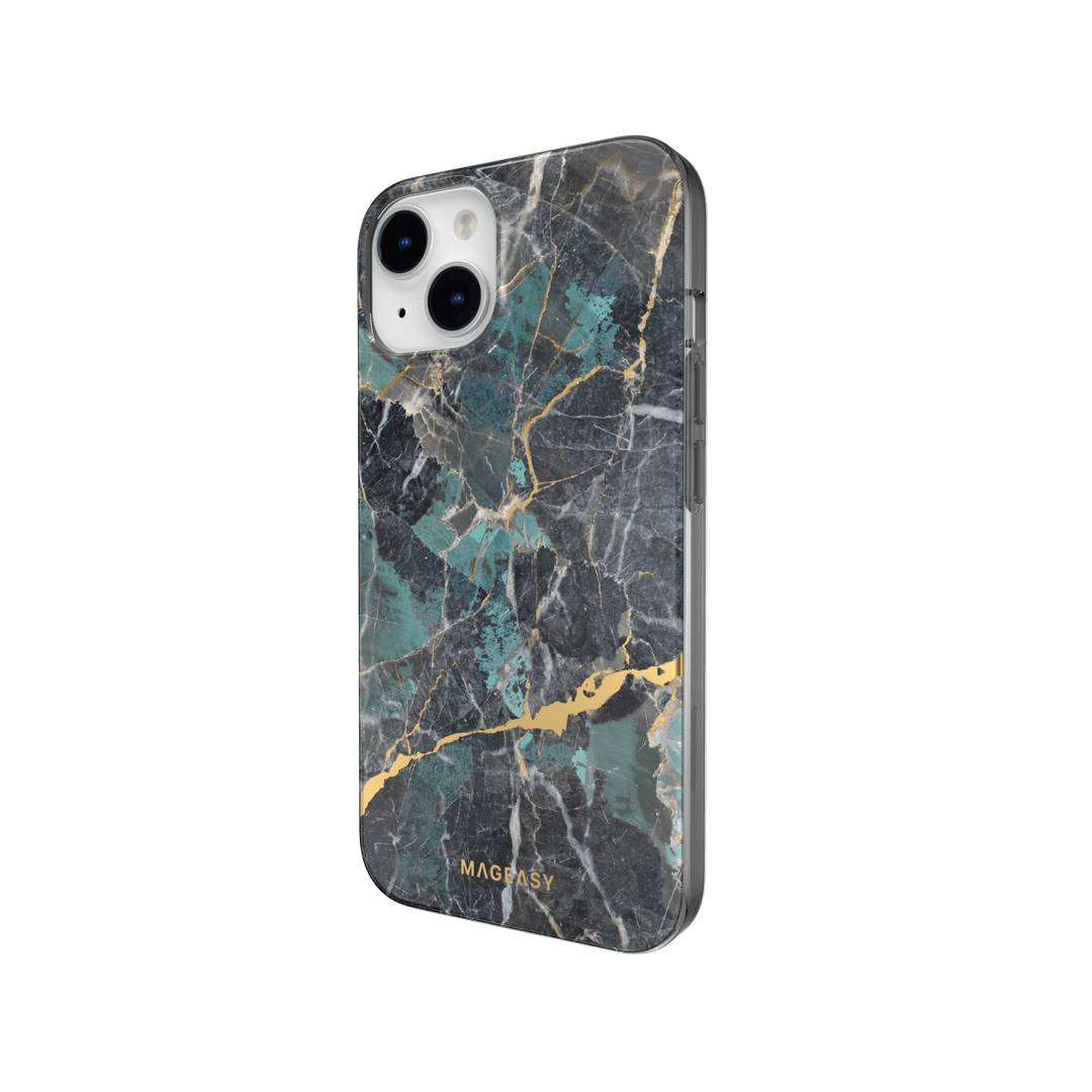 Estuche clasico switcheasy marble apple iphone 14 color azul - TOP MOVIL